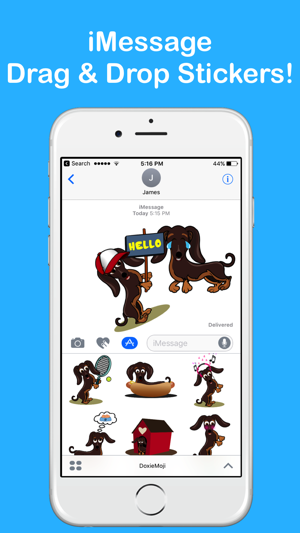 DoxieMoji - Dachshund Love Weinermoji & Stickers(圖2)-速報App