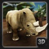 3D Angry Rhinoceros Simulator - Wild Animal Game