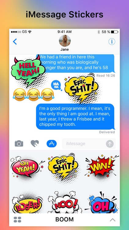 BOOM - Funny Comic Stickers