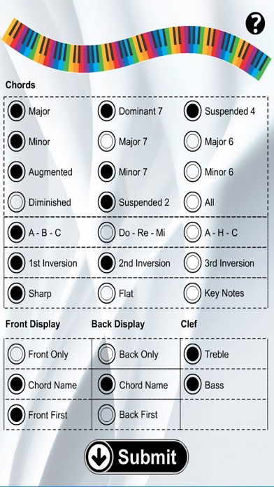 Piano Chords Flash Cards screenshot1