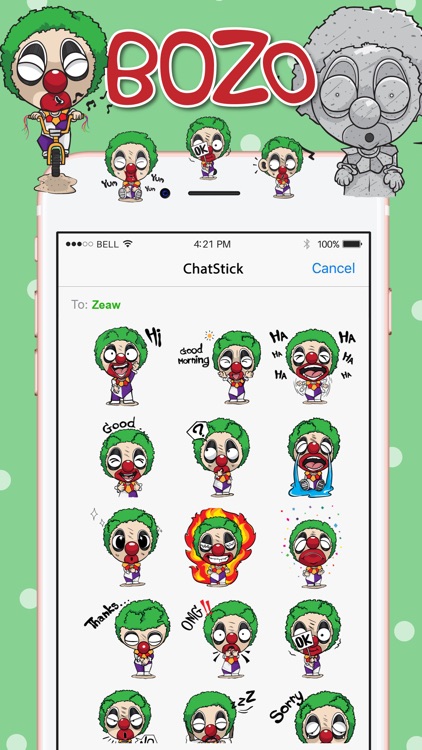 BOZO Stickers & Emoji Keyboard By ChatStick