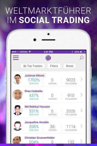 Tradeo Social Trading Platform screenshot 4