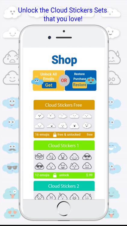 Cloud Stickers Emoji - Cloud Emojis Pack Keyboard screenshot-3