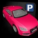 aparcamiento y la simulación del coche deportivo icon
