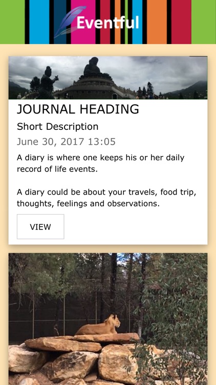 EVENTFUL Diary, Journal & Blog