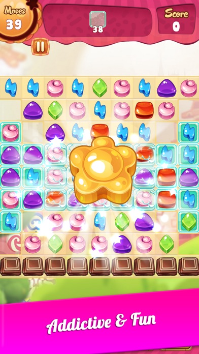 SWEET CANDY - NEW MATCH 3 PUZZLE GAME WITH FRIENDS 1.4 IOS