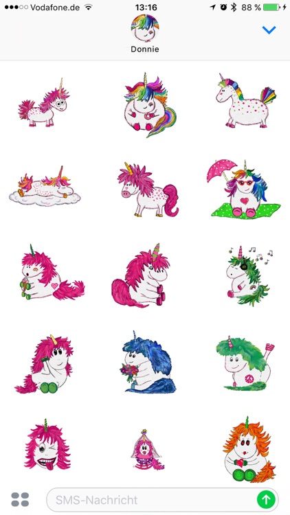 Hand Drawn Unicorns Sticker Pack