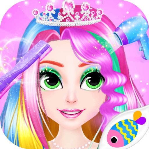 Princess haircut - hairdressing & makeup games icon