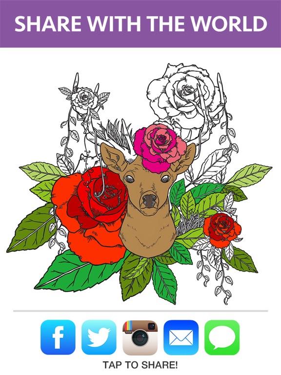 Animal Coloring Book for Adults - Color Therapyのおすすめ画像3