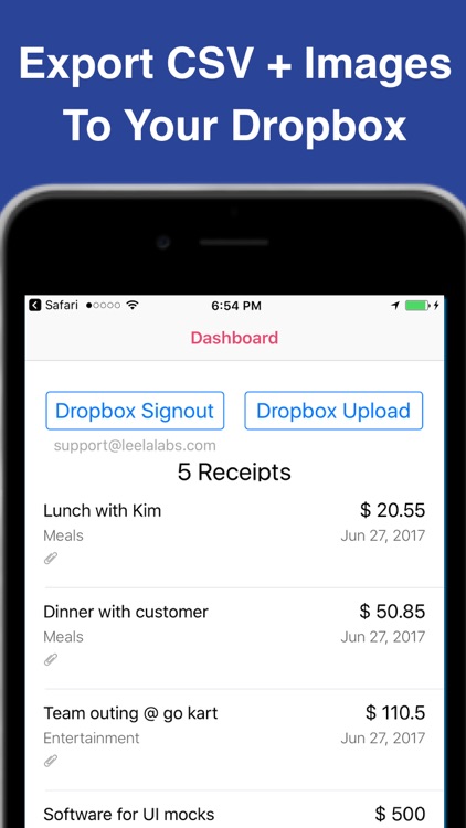 Receipt Scanner (for Dropbox)