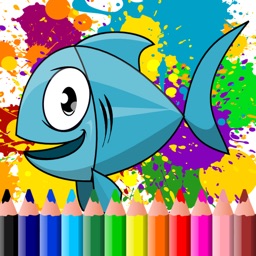 Sea Fish Coloring Book For Kids Toddler