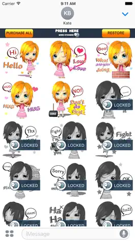 Game screenshot CrazyBell1 Eng Stickers for iMessage hack