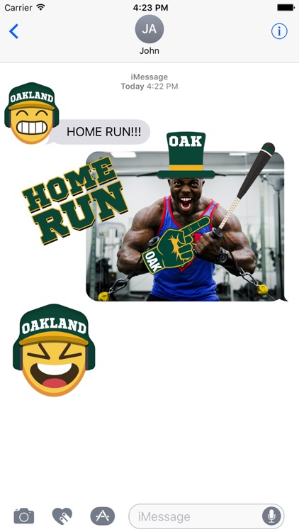 Oakland Baseball Stickers & Emojis screenshot-1
