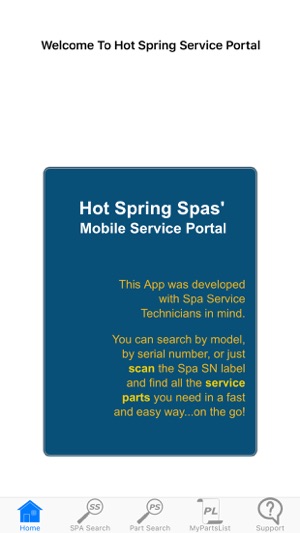 Hot Spring Service Portal