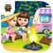 Join Sweet Baby Girl in the new summer camp game for girls