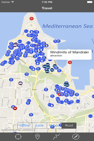 RHODES (GREECE) ISLAND – Travel Map Navigator screenshot 2