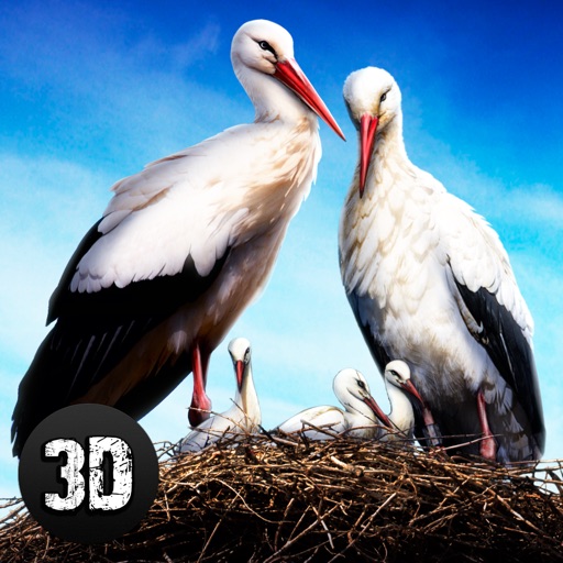 Flying Stork Simulator: Bird Life 3D icon
