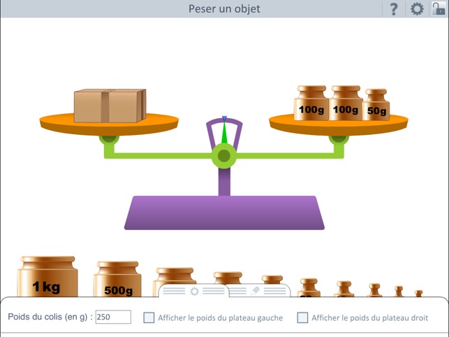 Outils pour l'école : Peser des objets