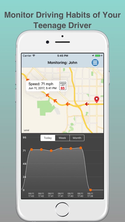 SafeDrive: Monitor speed of your teen driver screenshot-0