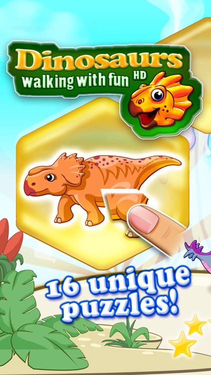 Dinosaurs walking with fun HD jigsaw puzzle game