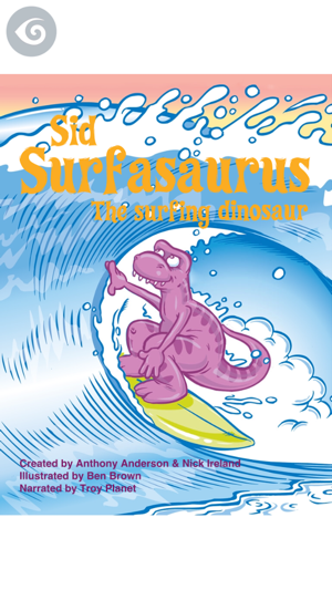 Sid Surfa Saurus Surfing Dinosaur