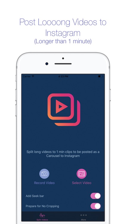 1min+ Split long videos to Carousel for Instagram