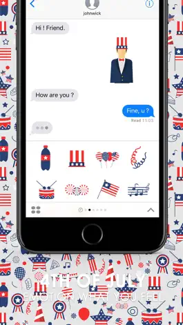 Game screenshot 4th of July Stickers for iMessage By ChatStick apk