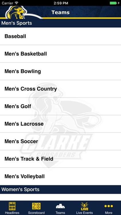 Clarke University Athletics screenshot-3