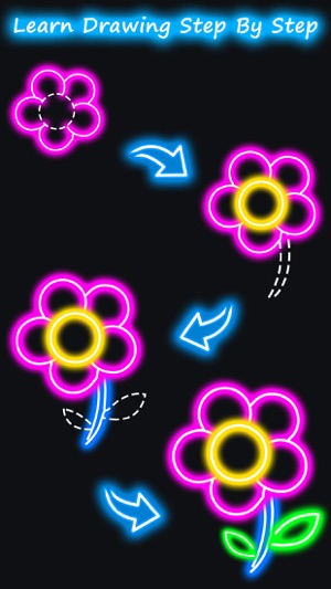 How to Draw Glow Flower Step by Step for Beginners(圖4)-速報App