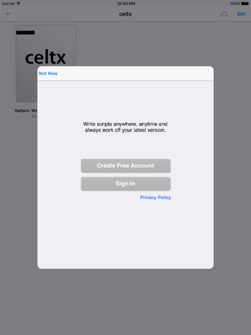 celtx script screenshot 3