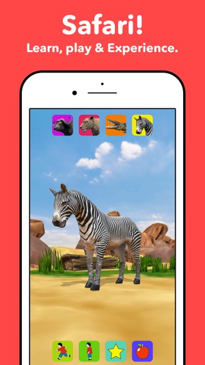 Zebra Safari Animals - Kids Game for 1-8