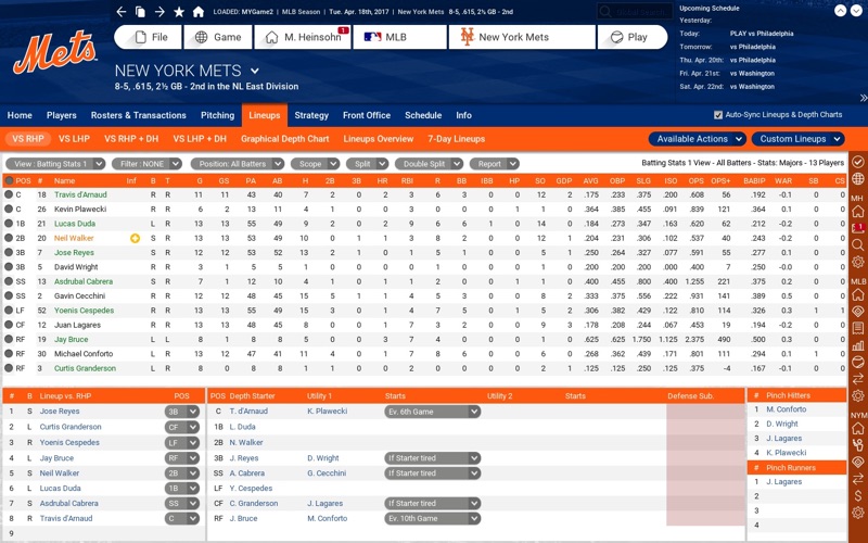 ootp baseball 18 text appearing before play