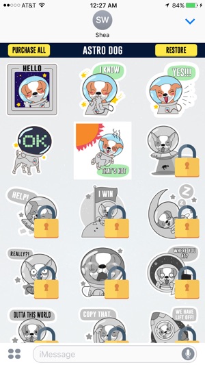 Astronaut Dog Stickers for iMessage(圖3)-速報App