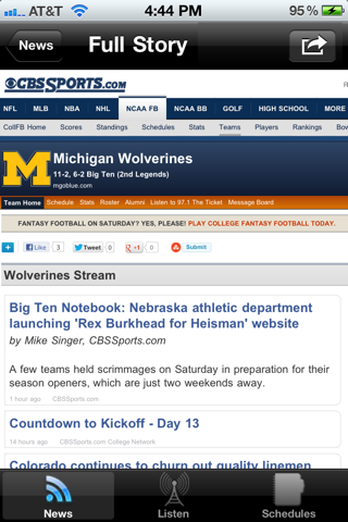 Michigan Football - Radio, Schedule & News screenshot 4