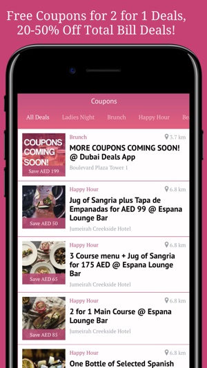 Dubai Deals, 2for1 Coupons for Restaurants, Brunch(圖3)-速報App