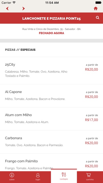 Lanchonete e Pizzaria Point25