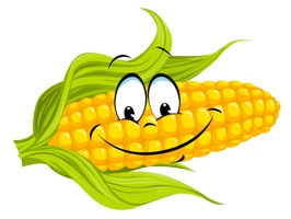 Funny stickers with corn will help you in communication
