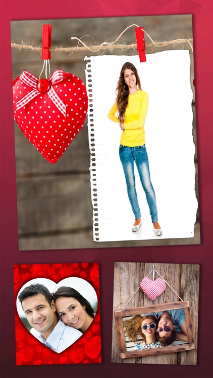 Photomontage love frames Photo editor - Premium