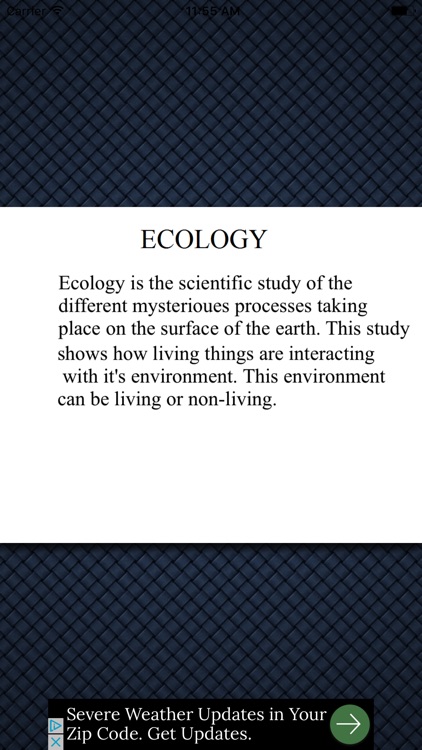 Biology Ecology