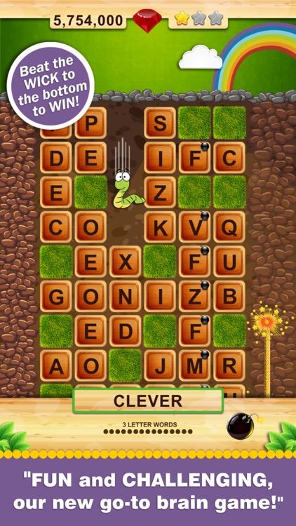 Word Wow - Spell words to get worm to the bottom!