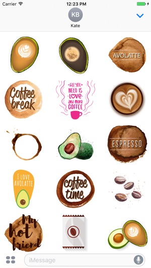 Avolatte - Avocado and Coffee Stickers(圖2)-速報App