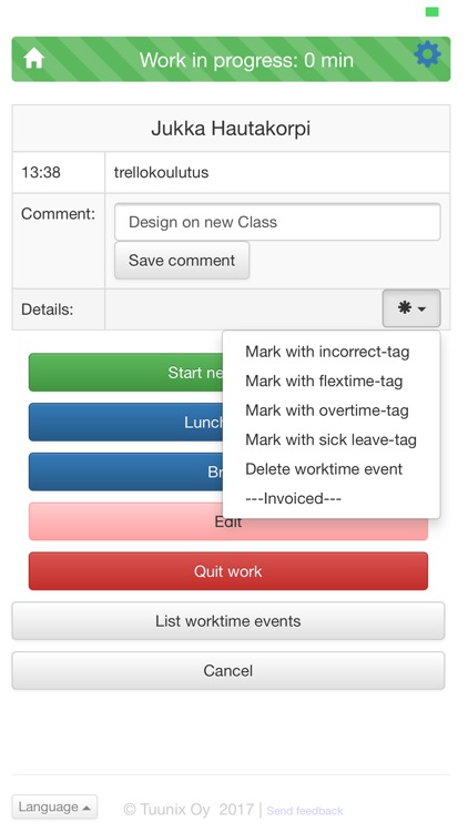 Tuunix Worktime screenshot-3