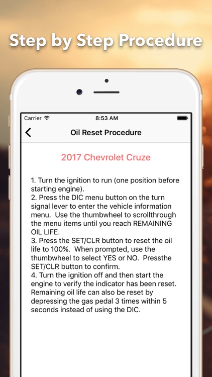Oil Reset for GMC screenshot-3