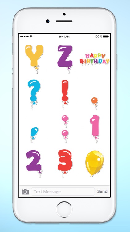 Balloon Letters and Numbers Sticker Pack screenshot-4