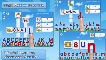 Montessori Crosswords -  Spelling With Phonics-Enabled Alphabet Screenshot 2