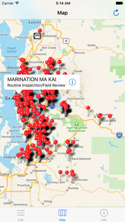 King County Food Inspections - Washington Standard