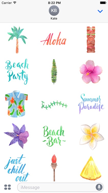 Aloha Hawaii Travel Summer Vacation Stickers screenshot-0
