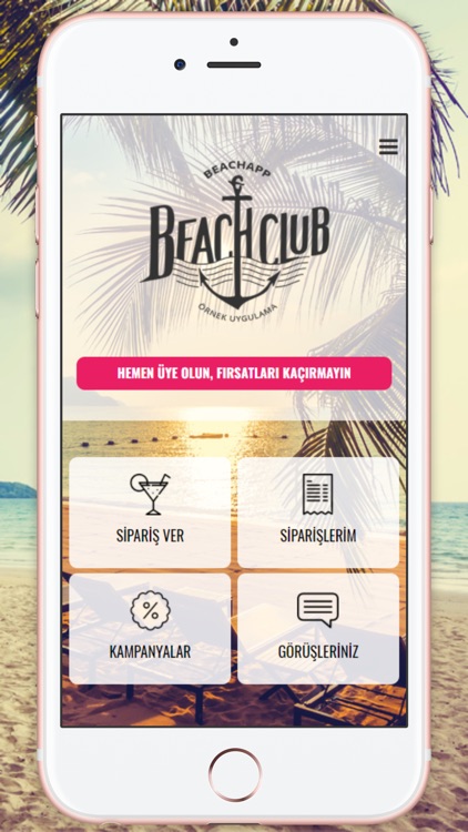 BeachApp - Örnek Beach Club Uygulaması