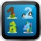 Icon learn english numbers,shapes and color