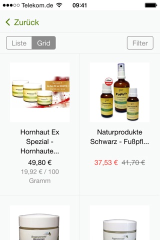 Naturprodukte Schwarz - Online shop screenshot 2